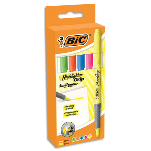 BIC PC/5 SURLIGNEUR GRIP ASSORTIS 896055       297A