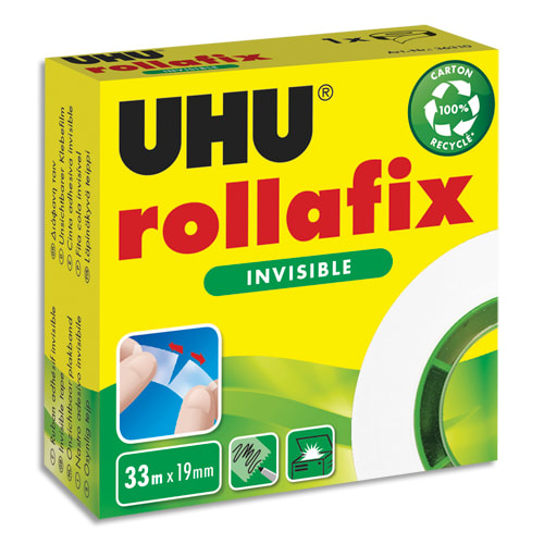 [129182] UHU RECH ROLLAFIX INVISBL 33X19MM 36311       324E