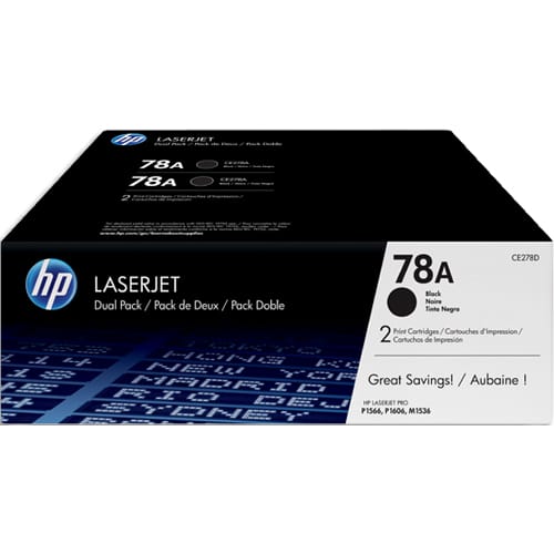 [133479] HWP PACK DE 2 CART LASER NOIR CE278AD       56A