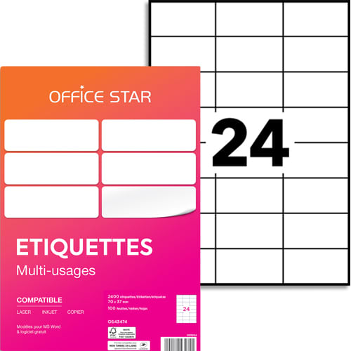 [175660] OER B/2400 ETQ MULTIUSAGE 70X37 OS43474       175A