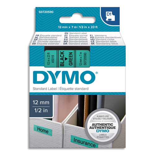 [253252] DYM RUBN DYMO D1 12MMX7M N/VT S0720590       139A