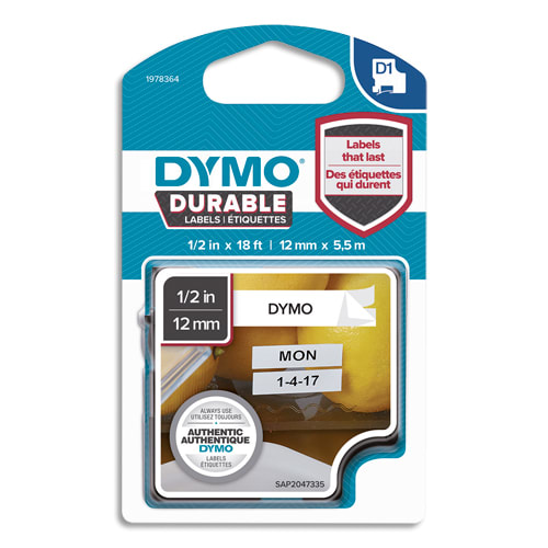 [282605] DYM RUBAN D1 DUR 12MMX5.5M N/BLC 1978364       139A