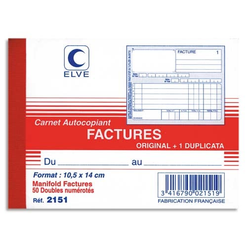 [283433] ELV CARN FACTURE ATCP 10X14CM 50/2 2151       446B