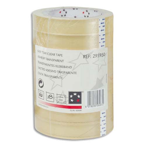 PRG T/8 RUBANS ADH TRANSP 19X66M 295950       322C