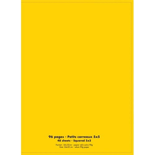 [302394] CNQ CAH 24X32 96P 5X5 PP JAUNE 100902197       388A