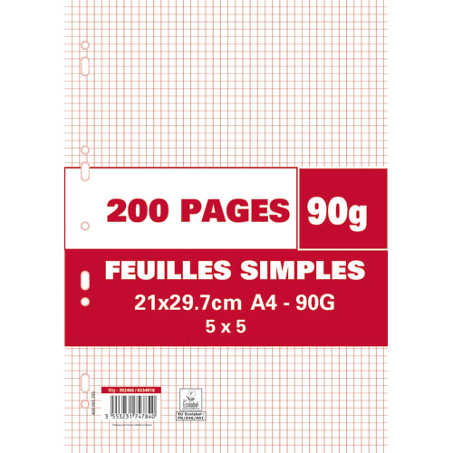 1ER S/200P FEUILL MOB 90G 5X5 400094858       399E