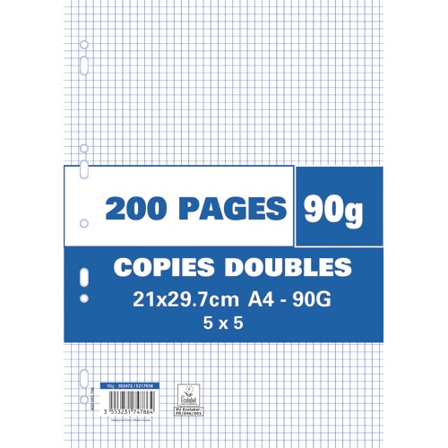 [302472] 1ER S/200P COPIE DBLE 90G 5X5 400094870       398C