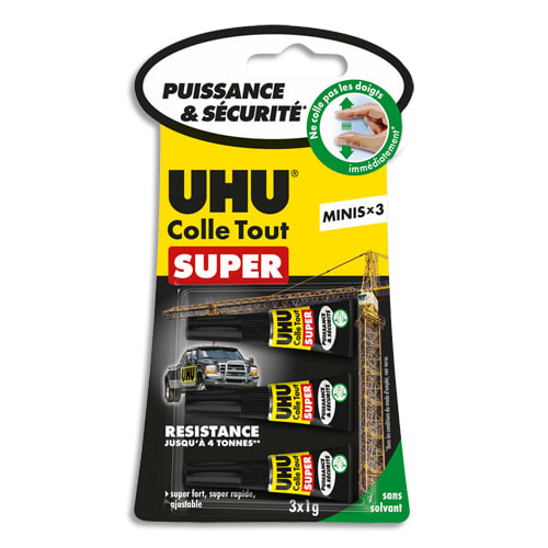 UHU B/3 X1G COLLE TOUT SUPER 41945       333D