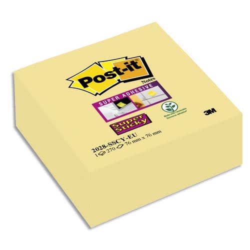 POS CUBE STICKY 270F 76X76MM JAUNE BP890       369B