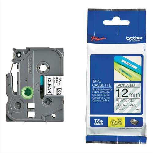 [346982] BRO RUBAN LAMI 12MMX8M NOIR/TRS TZE131       145A