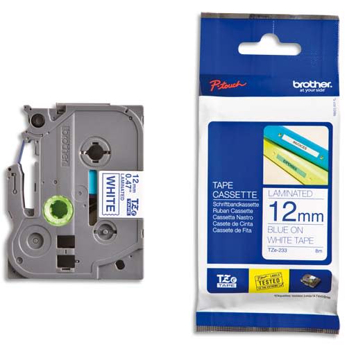 [347031] BRO RUBAN LAMI 12MMX8M BL/BLC TZE233       145A