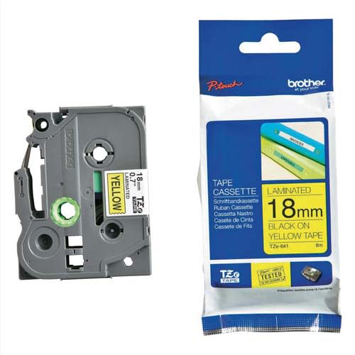 [347171] BRO RUB LAMINE 18MMX8M NR/JNE TZE641       145A