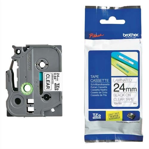 [347201] BRO RUBAN LAMI 24MMX8M NOIR/TRS TZE151       145A