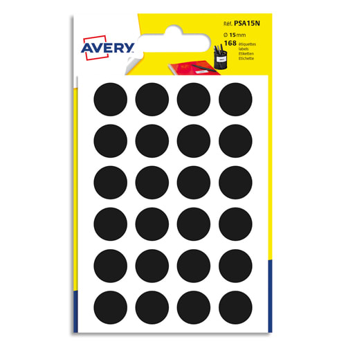 AVE S/168 PASTILLES D15MM NOIRE PSA15N       445A