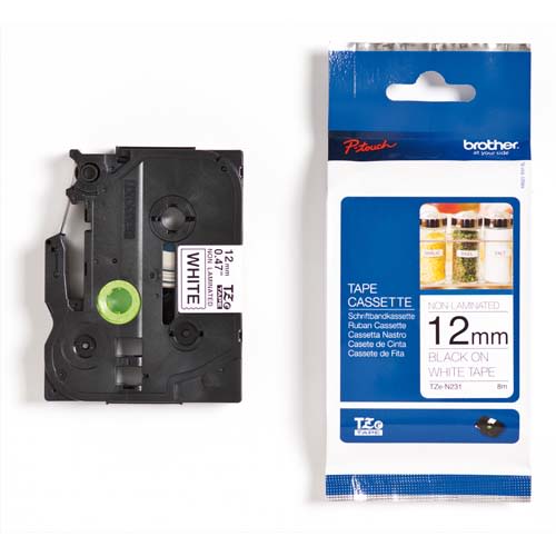 [398586] BRO RUBAN NON LAMI 12MMX8M N/BLC TZEN231       145A