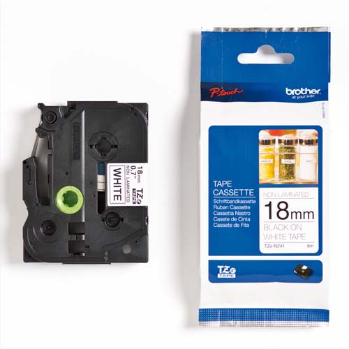 [398640] BRO RUBAN NON LAMI 18MMX8M N/BLC TZEN241       145A