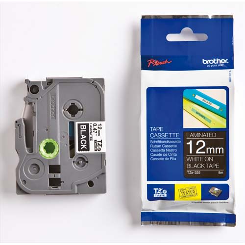 [398721] BRO RUBAN LAM 12MMX8M BLC/N TZE335       145A