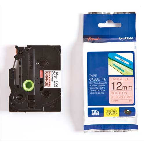 [398756] BRO RUBAN LAMI 12MMX5M N/OGE FLUO TZEB31       145A