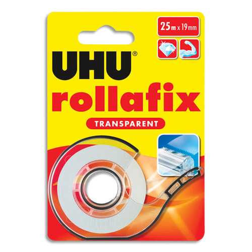 UHU ADH ROLLAFIX TRANSP 25MX19MM 36965       324E
