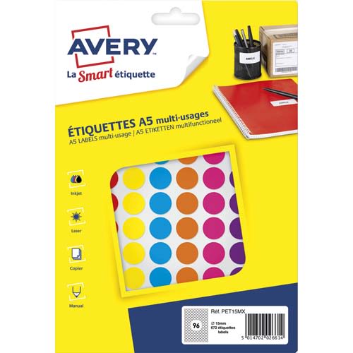 AVE S/672 PASTILLES D15MM ASS PET15MX       445A