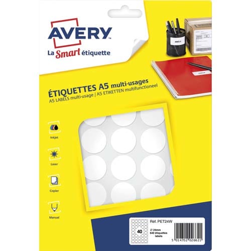 AVE S/640 PASTILLES D24MM BLC PET24W       445A