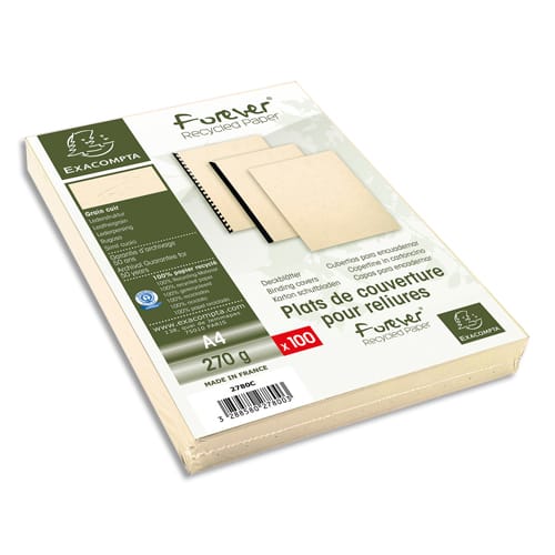 [423611] EXA B/100 PLAT COUV 270G A4 IVOIRE 2780C       128B