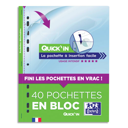 OXF BLOC 40 POCH PERF QUICK A4 400124779       196D