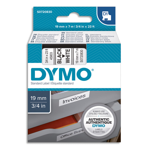 [435373] DYM RUBN DYMO D1 19MMX7M N/BLC S0720830       139A