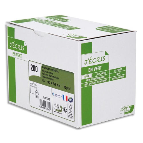 [441666] GPV B/200 ENV 80G 162X229 BLC RECY 3303       166D