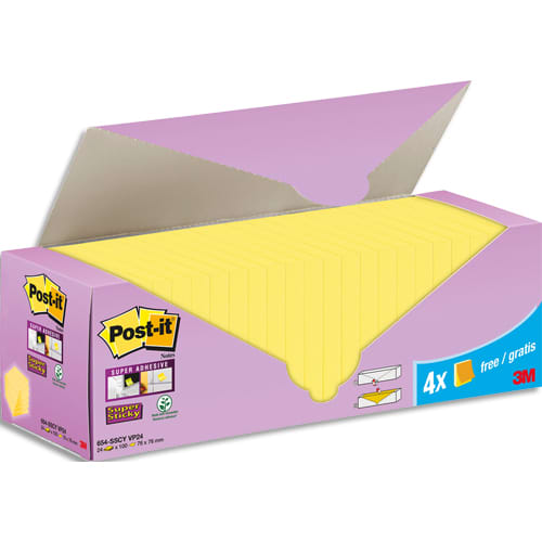[442809] POS L/24 BLOC DT 4 OFF 76x76 JAUN BP1162       369B