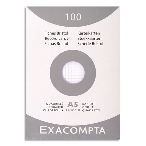 [449293] EXA E/100 BRISTOL NP A5 5X5 B 13208E       400A