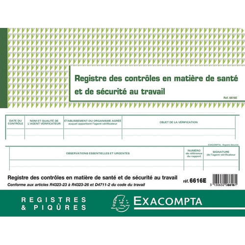 [449474] EXA PIQ CONT SECURITE 20P 24X32CM 6616E       451A