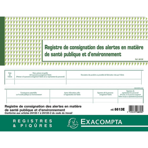 [449476] EXA PIQ ALERTE ENVIRON 20P 24X32CM 6613E       451A