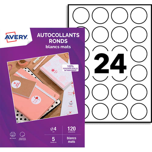 [449494] AVE S/120 AUTOCOLL RND BLC MAT C9422M-5       444E