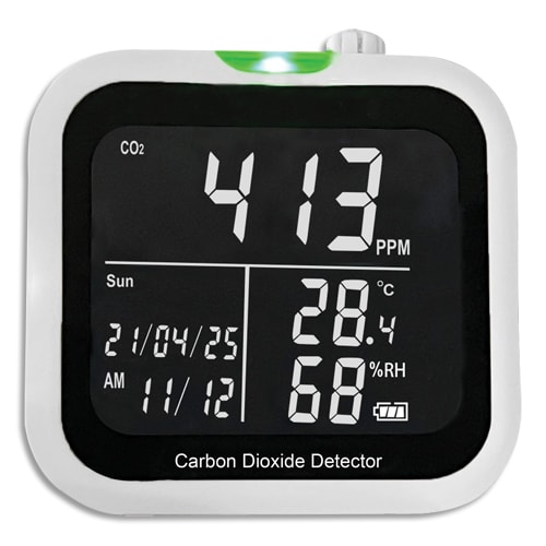 STI DETECTEUR C02 NOIR + ALARME 6055       999W