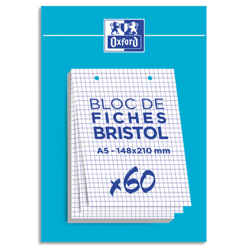 [457914] OXF BLOC 60F BRISTOL 5X5 BLANC 400167356       400C