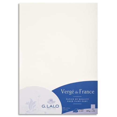 [458245] LALO ET/50F A4 100G VERGE BLANC 47200L       27D