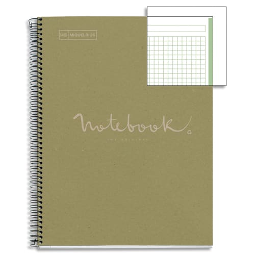 MIRI CAHIER A4 160P 5X5 ECO E VRT MR6091       357E