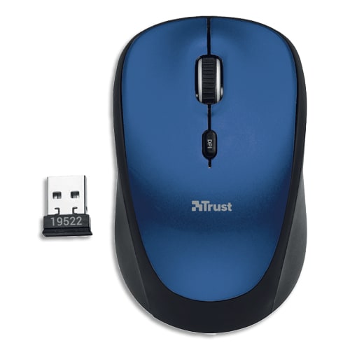 [459405] TRS SOURIS SANS FIL YVI ECO BLEU       82D