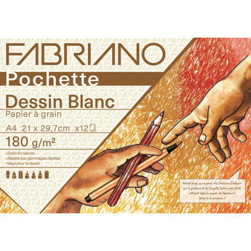 FABR P/12F DESSIN BLC 185G A4 71221300