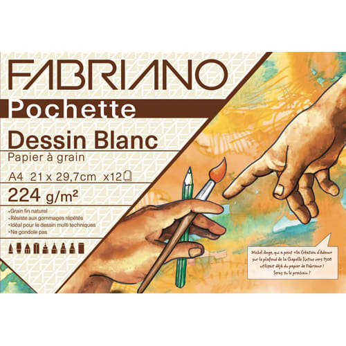 [459532] FABR P/12F DESSIN BLC 224G A4 70521300