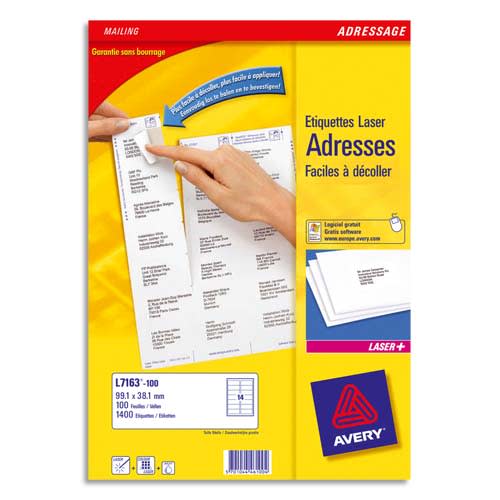 AVE B/5250 ETIQ LAS 63.5X38.1 L7160-250       177A