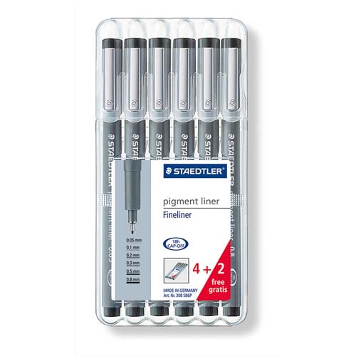 [535118] STD B/6 FEUTRES PIGMENT N 4+2 308 SB6P