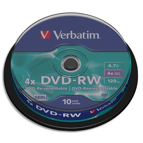 [579228] VET T/10 DVD-RW 4X 4.7GB 120 MIN 43552       81D