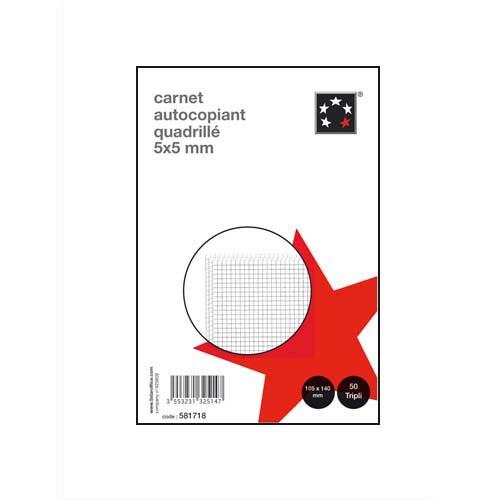 [581718] PRG CARNET 5X5MM 105X148MM 50TRIPLI ATCP       447A