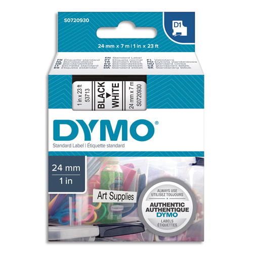 [624869] DYM RUBN 24MMX7M NOIR/BLANC D1 S0720930       139A