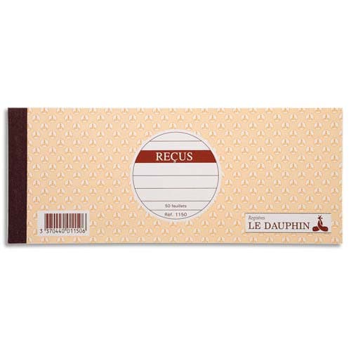 [706131] RLD CARNET RECUS 50F 90X225 1150D       446B