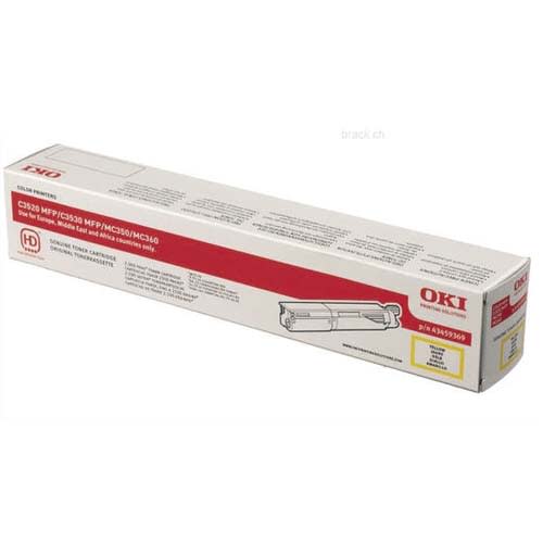 [778770] OKI CART TONER JAUNE 43459369       999W