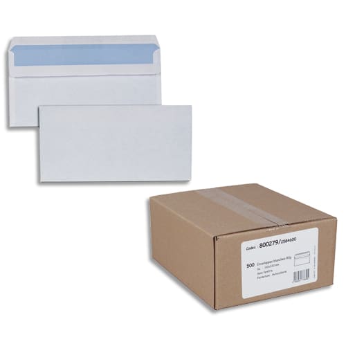 [800279] 1ER B/500 ENV 80G DL AUTOCOLLANTE       166A