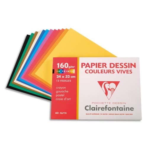 CLF P/12 FEUIL COUL 24X32 160G 96770C       397A